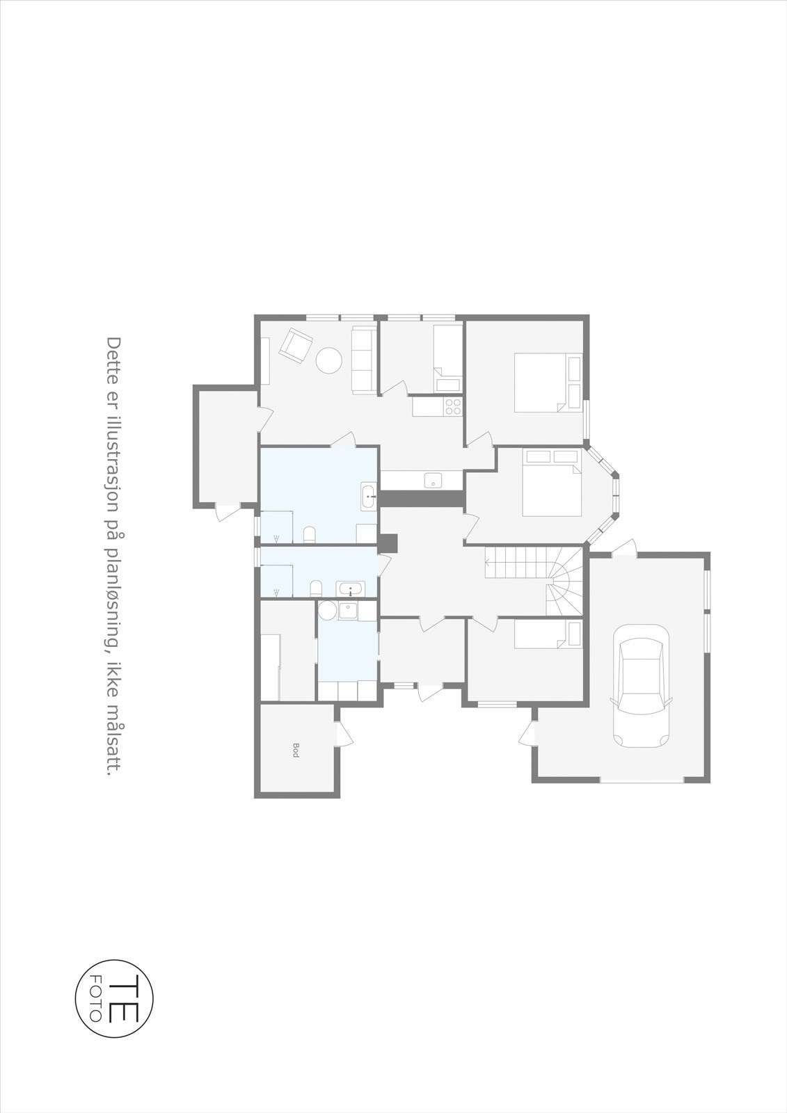 Plantegning første etasje Galleribilde