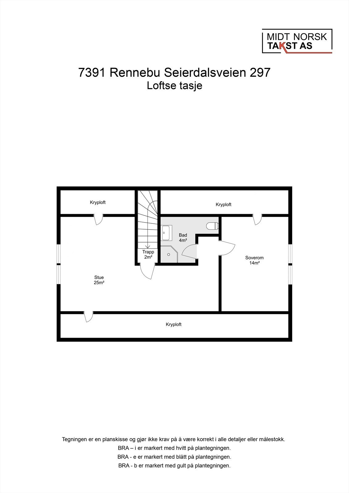 Planskisse loftetasje Galleribilde