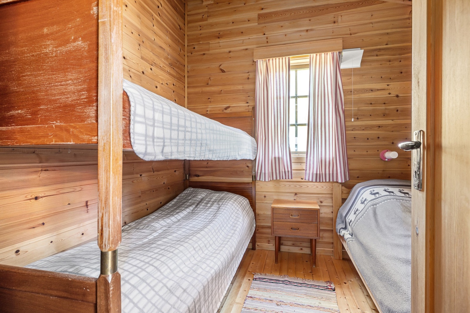 Soverom 1 er innredet med køyeseng, men har også plass for alternativ møblering Galleribilde