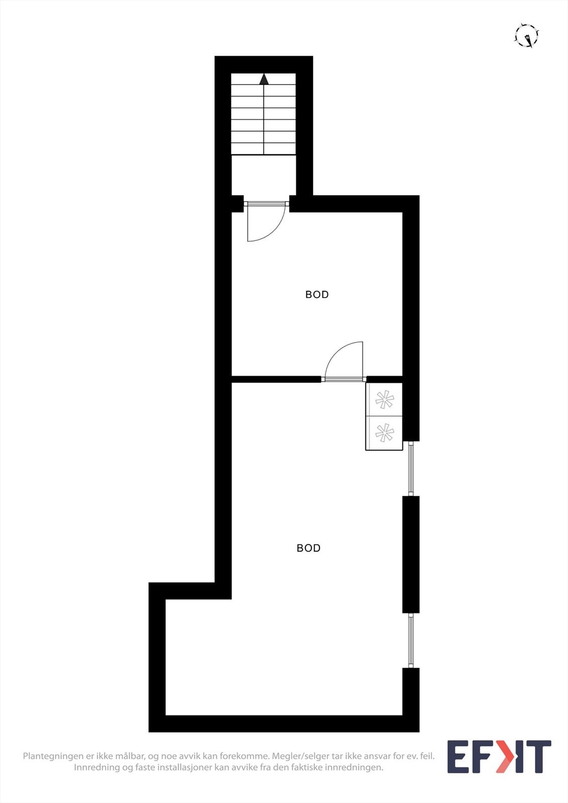Plantegning kjeller - Karivoldveien 3. Galleribilde