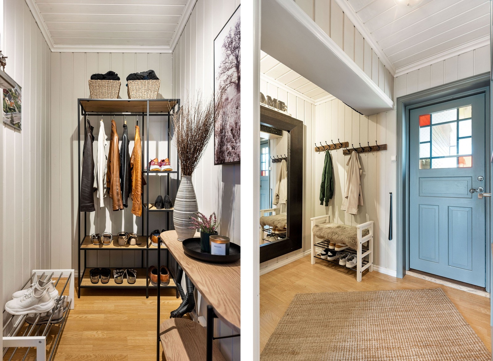 Inngangsparti med plass til å organisere sko og yttertøy. Galleribilde