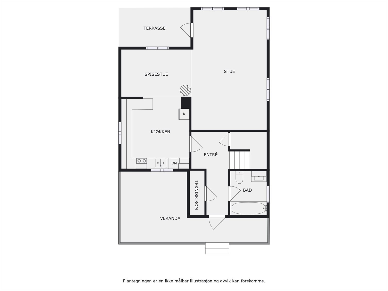 Planskisse 1. etasje. Galleribilde