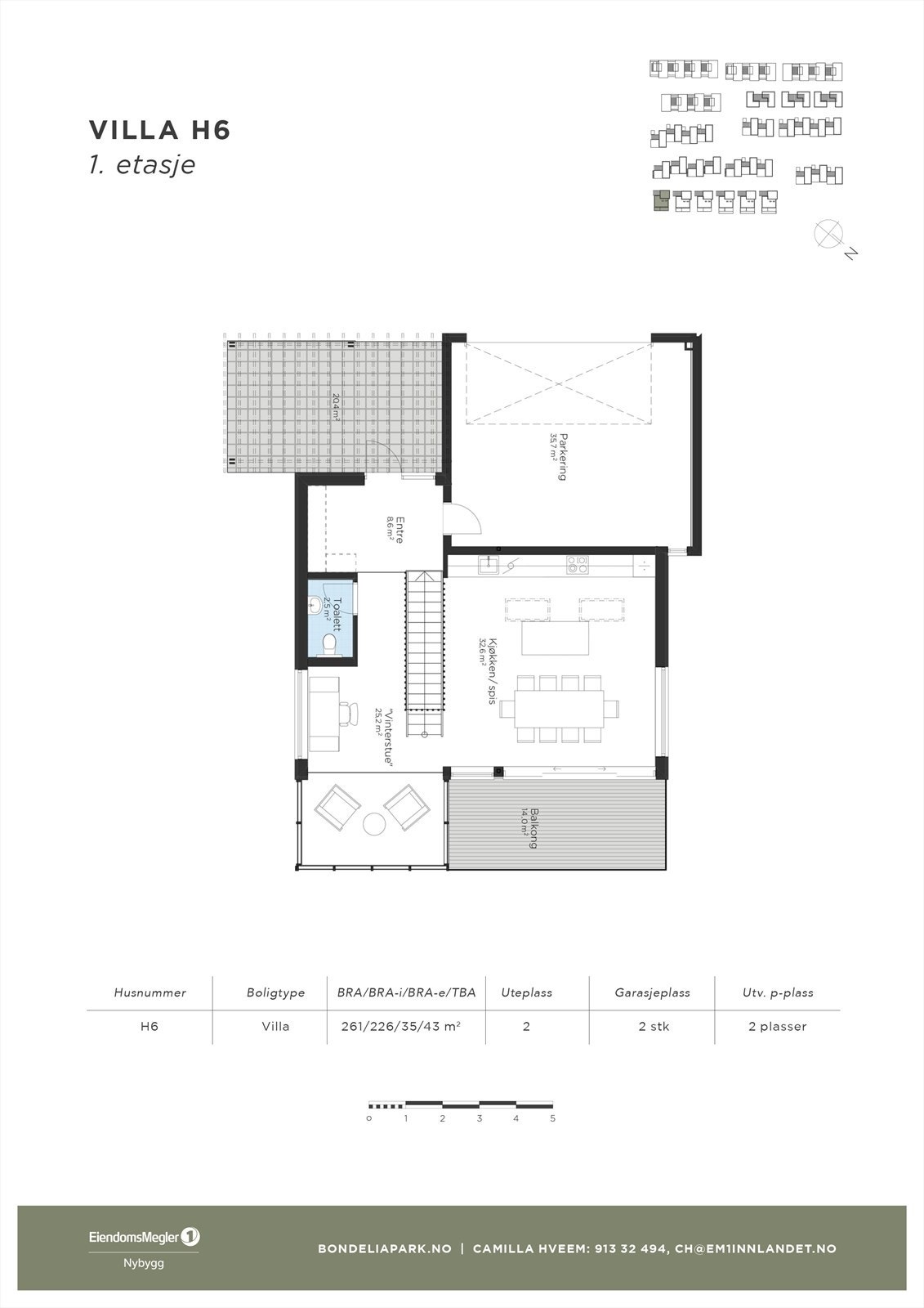 Plantegning 1. etasje Galleribilde