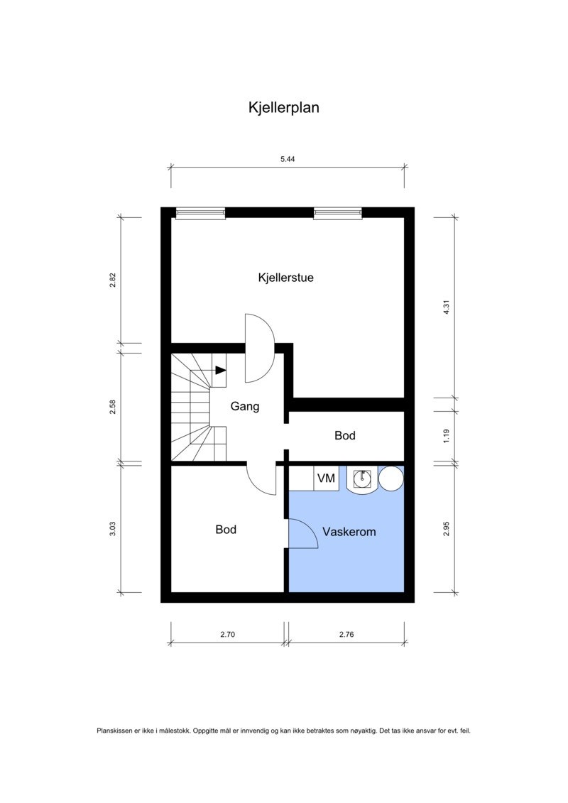 Plantegning - Underetasje Galleribilde