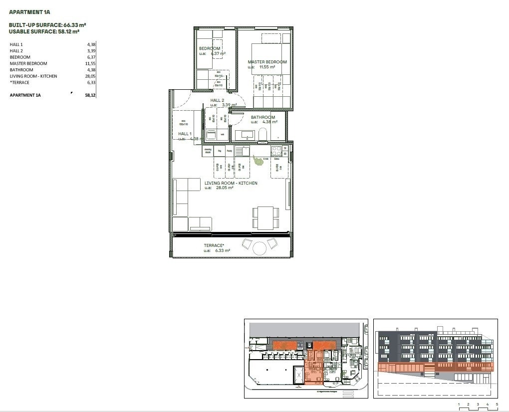 Plantegning leilighet 1a Galleribilde