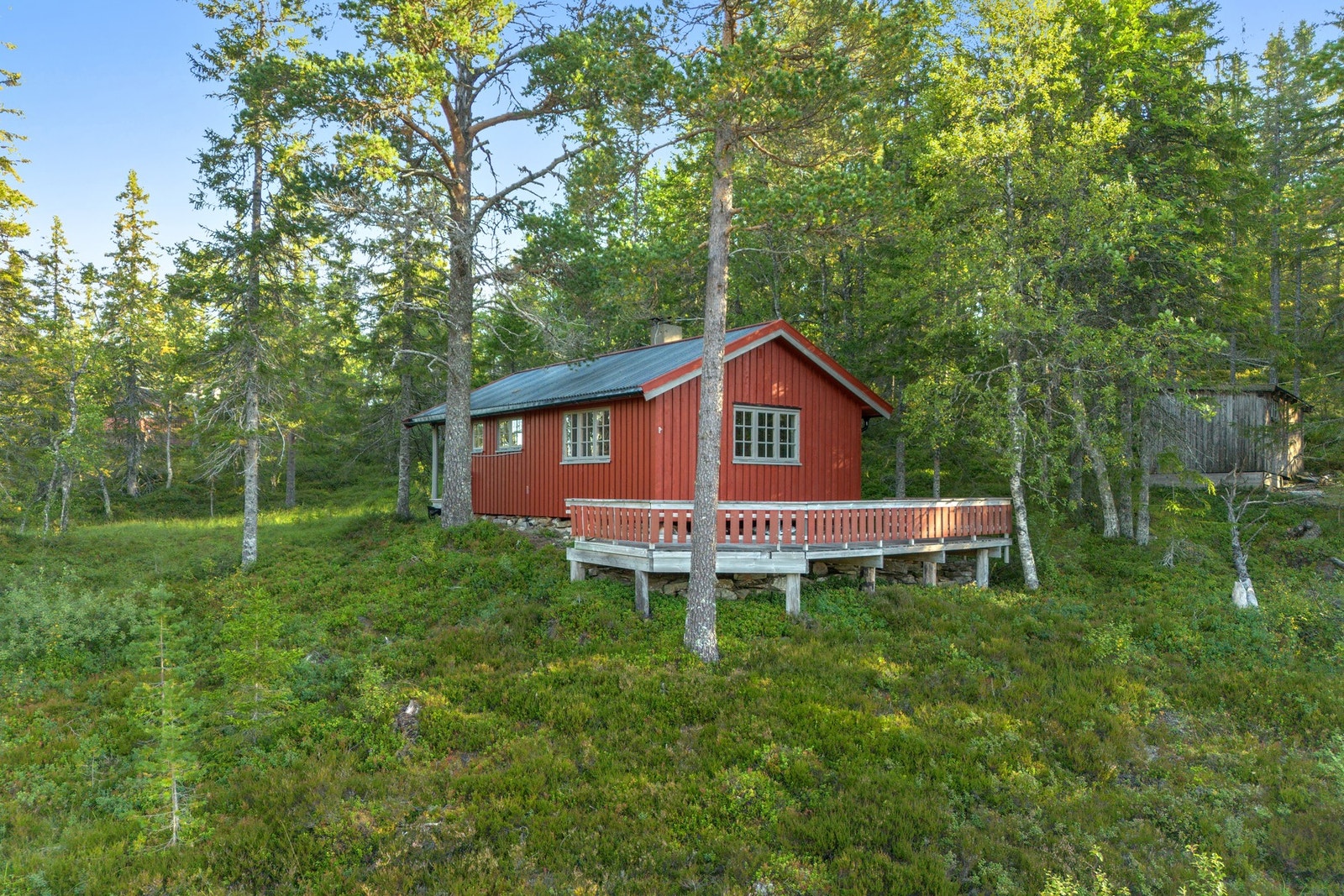 Fredelig beliggenhet i et populært friluftsområde med tilgang til både vann og skog. Galleribilde