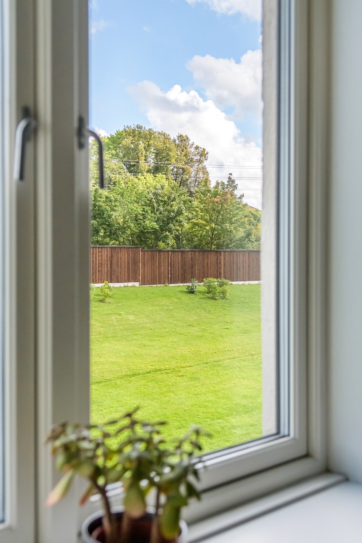 Hyggelig utsyn fra kjøkkenvinduer. Galleribilde