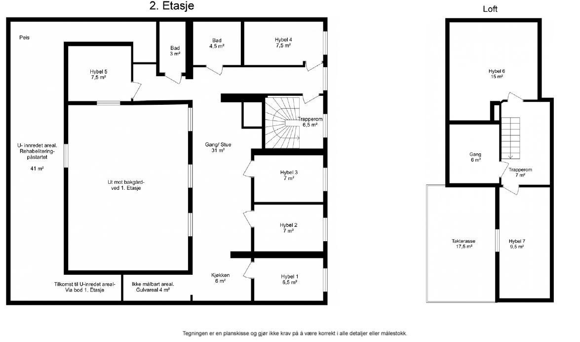 Planskisse Galleribilde