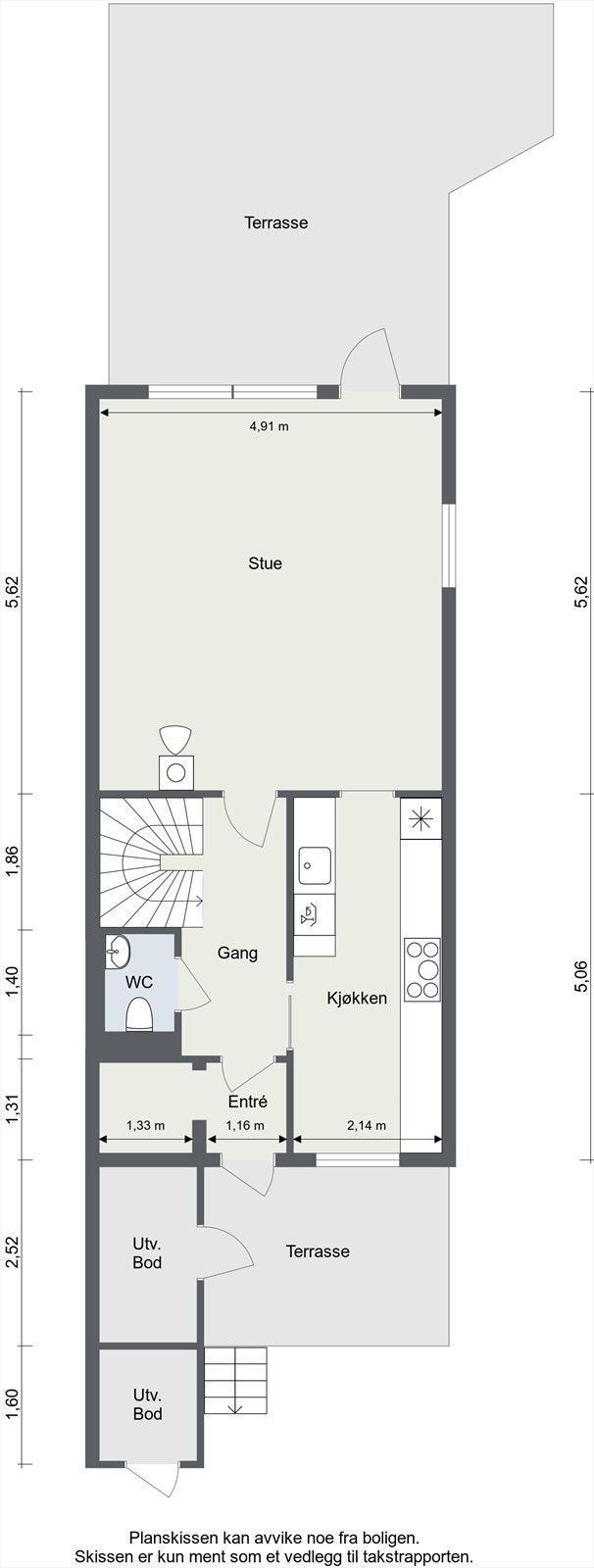 Plantegning 1 etg. Galleribilde