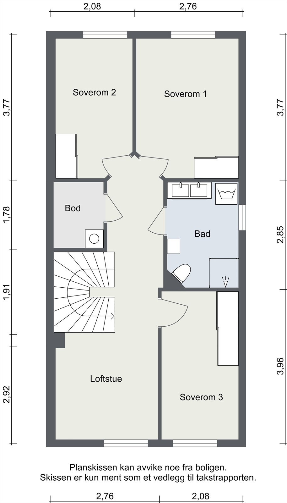 Plantegning 2 etg. Galleribilde