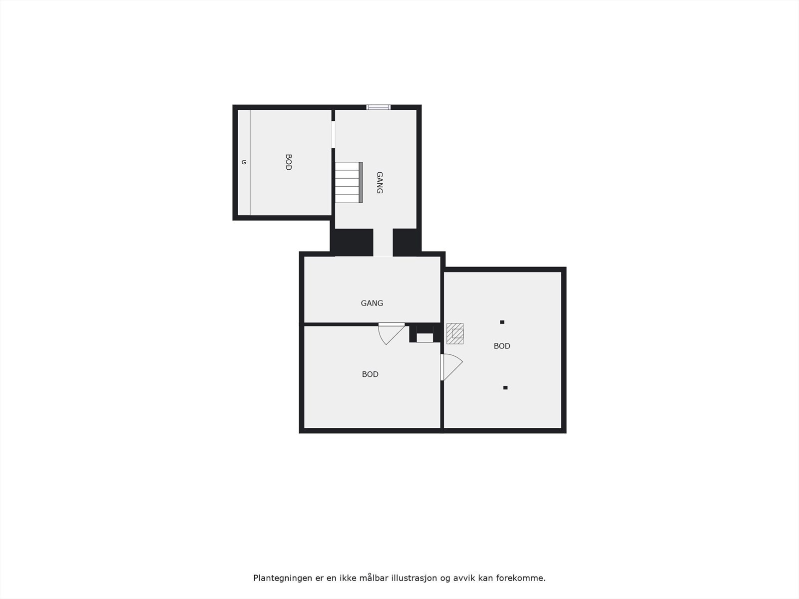 Plantegning kjeller. Galleribilde