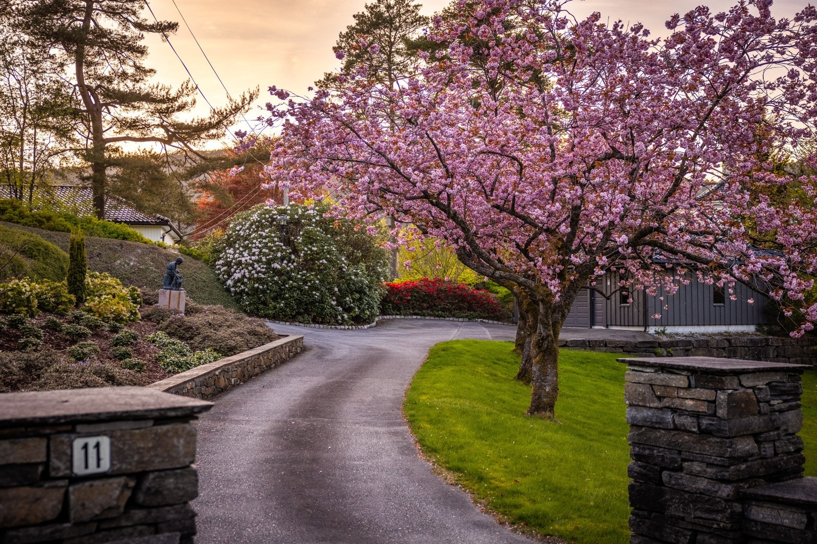 Flott innkjøring til eiendommen. Galleribilde