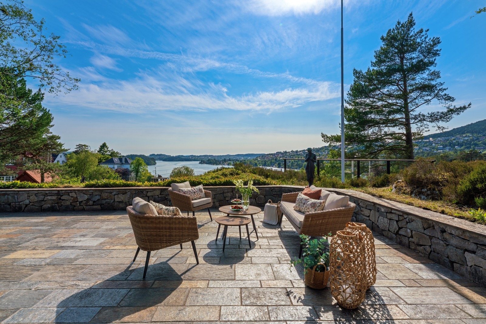 Stor flott terrasse Galleribilde