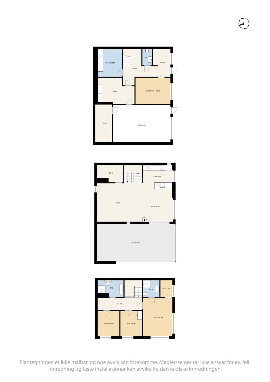 Plantegning- alle etasjer Galleribilde