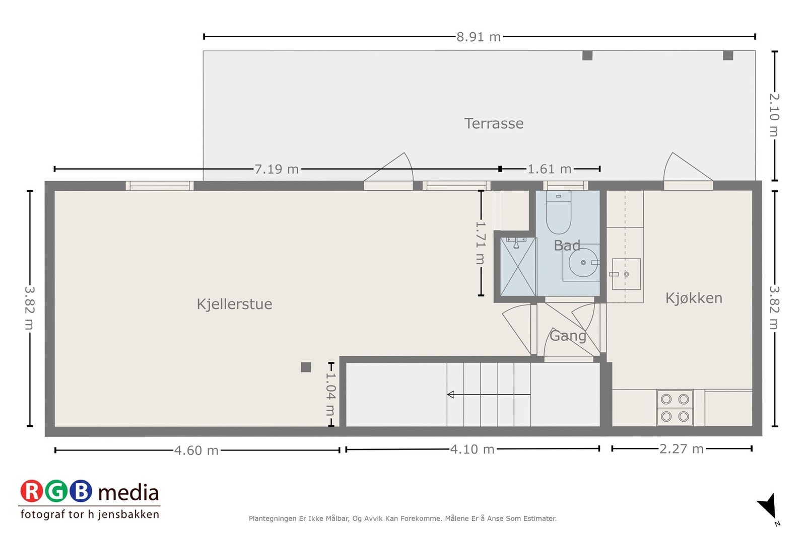Plantegning underetasje/sokkeletasje. Galleribilde