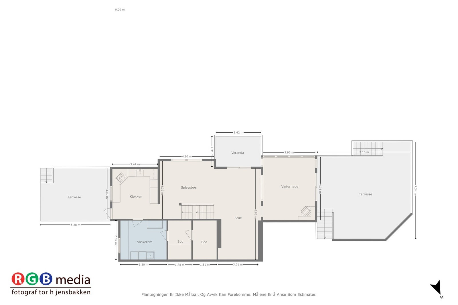 Plantegning i 1.etasje/hovedetasje. Galleribilde
