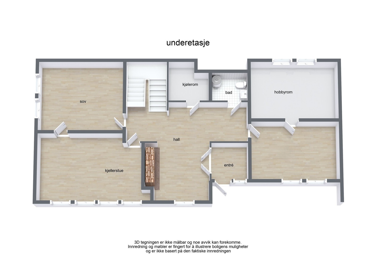 Plantegning Underetasje Galleribilde