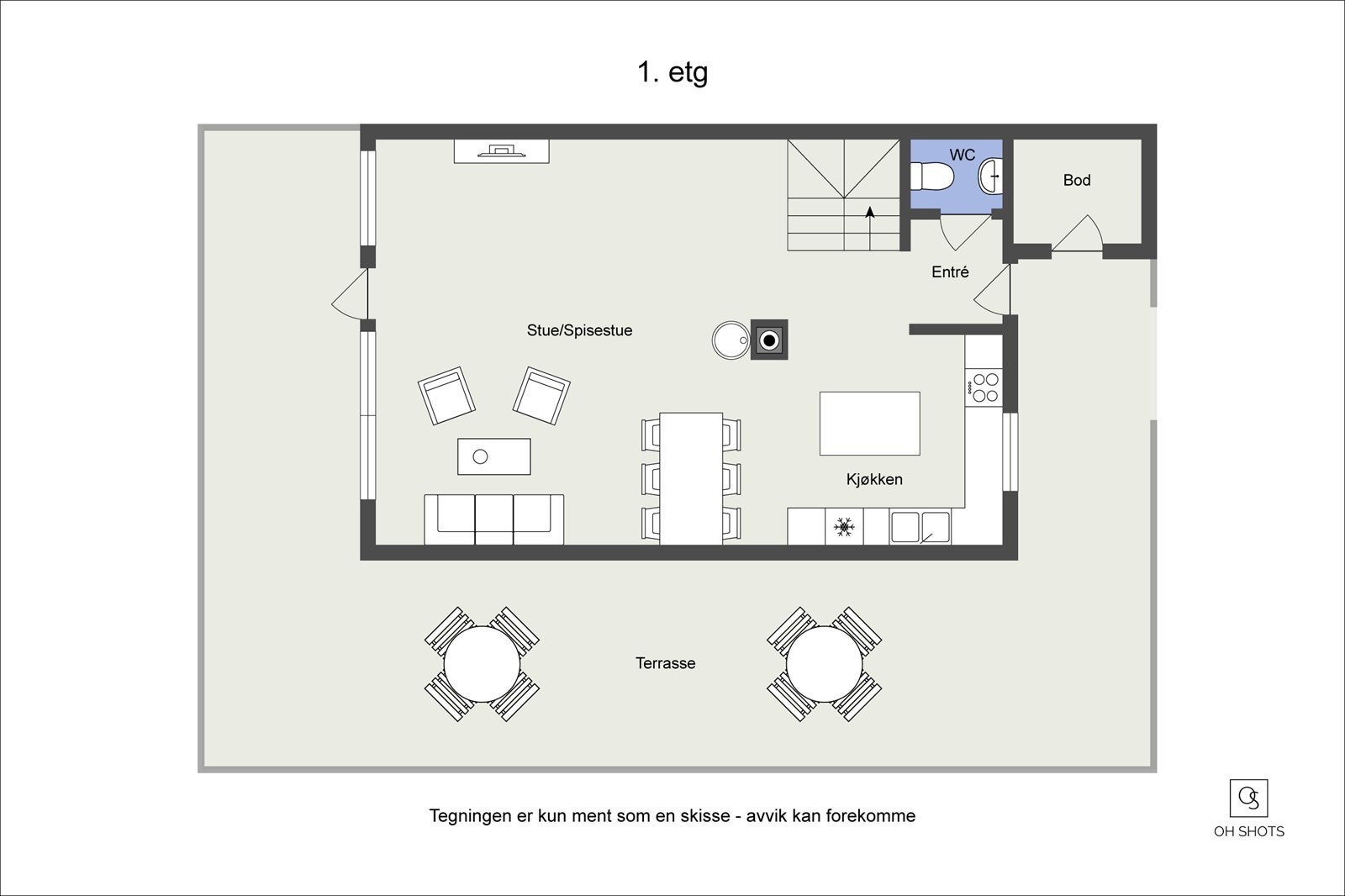 Plantegning 1.etasje. Galleribilde