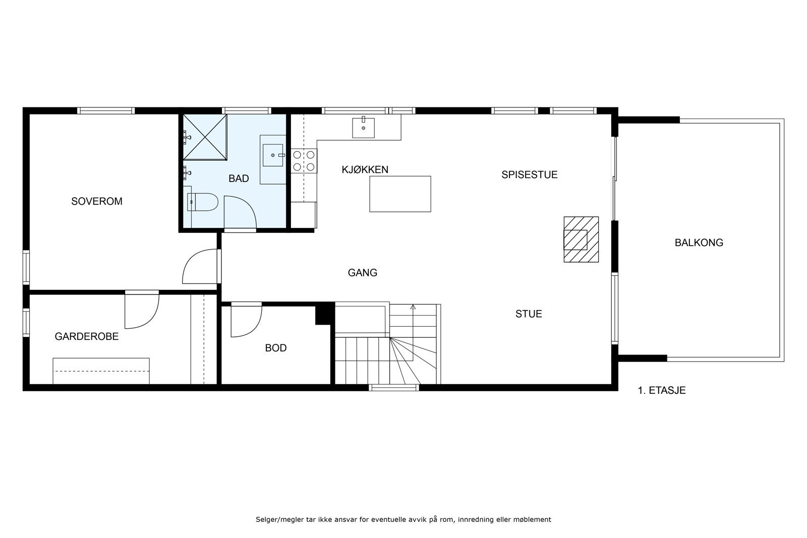 Plantegning for hovedetasje / 2. etg. Galleribilde