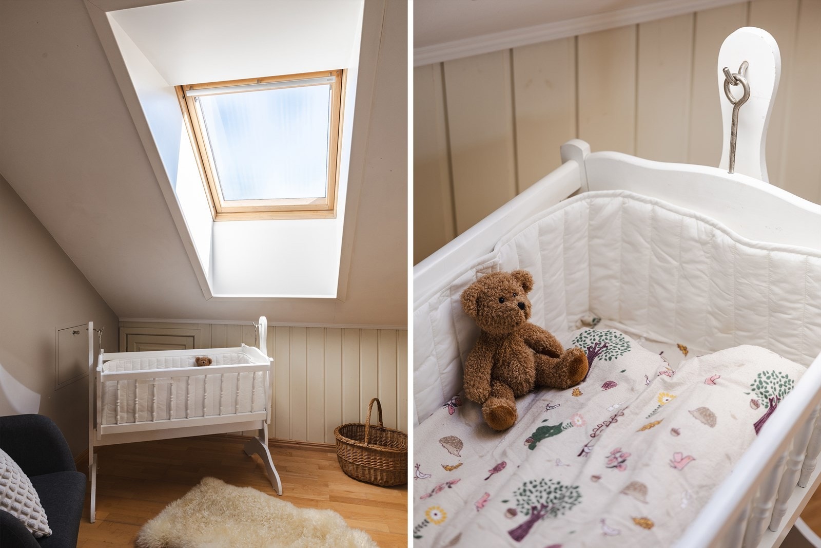 I loftsetasjen er det innredet et lite, men praktisk rom med Velux takvinduer. Galleribilde