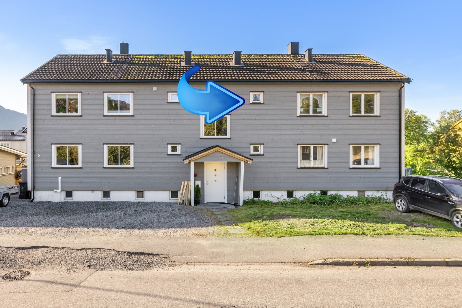 Leiligheten ligger i 2.etasje Galleribilde