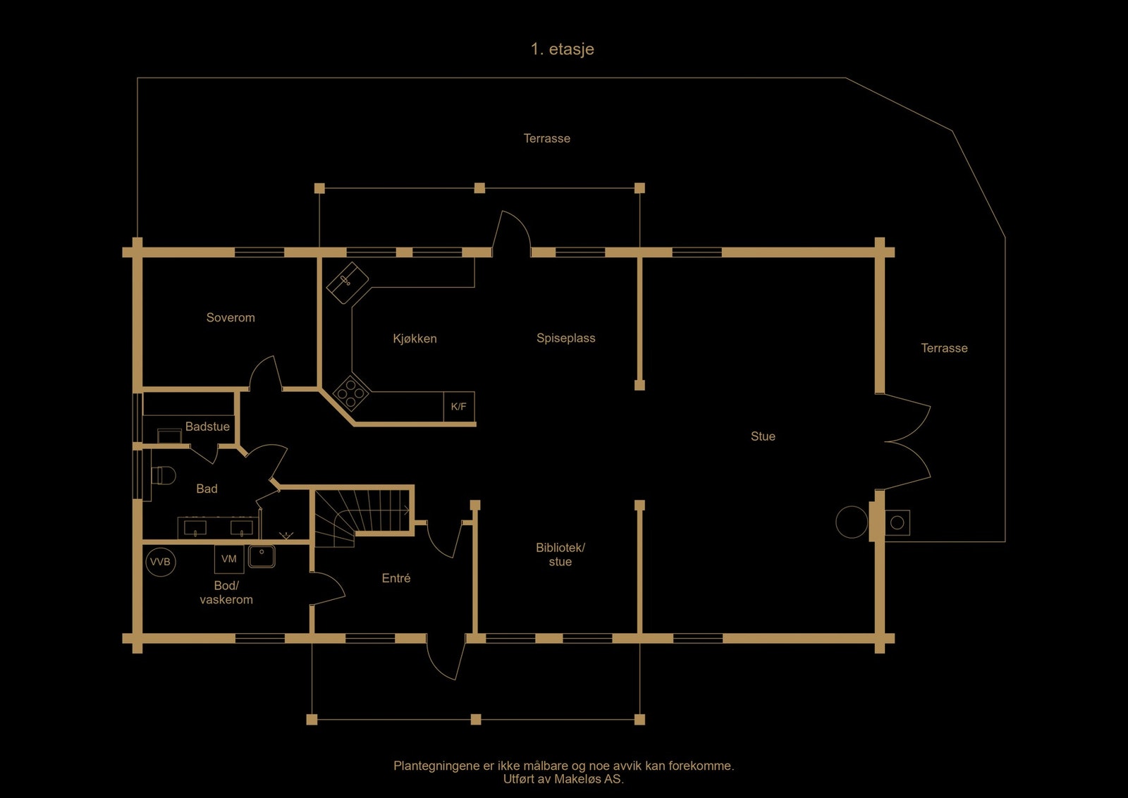 Plantegning 1. etasje - illustrasjon, avvik kan forekomme Galleribilde