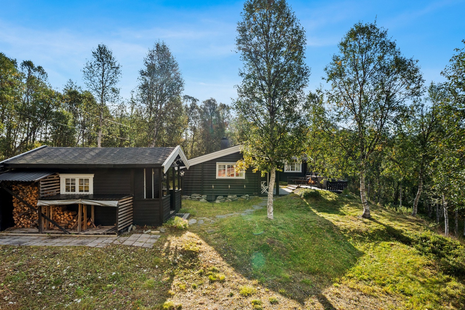 Hytta er opprinnelig oppført i 1976 og fremstår i god stand. Tomta er på ca. Eiendommen er på ca. 1080 kvm. Galleribilde