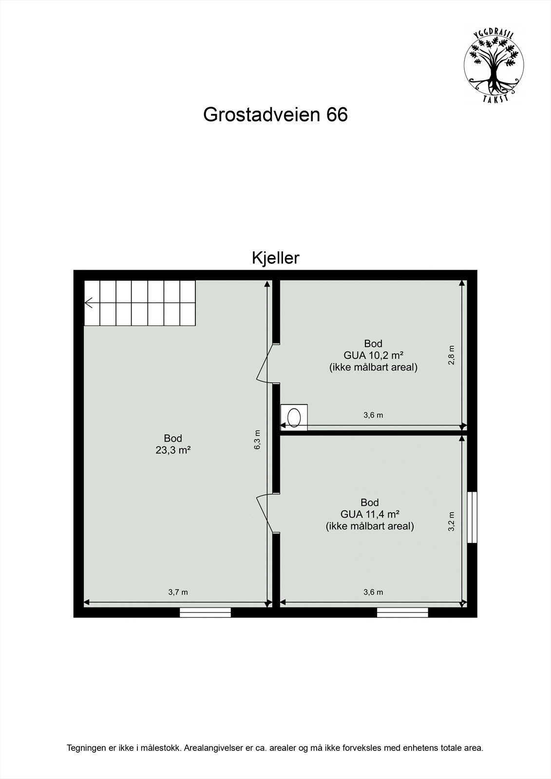 Planskisse kjeller Galleribilde