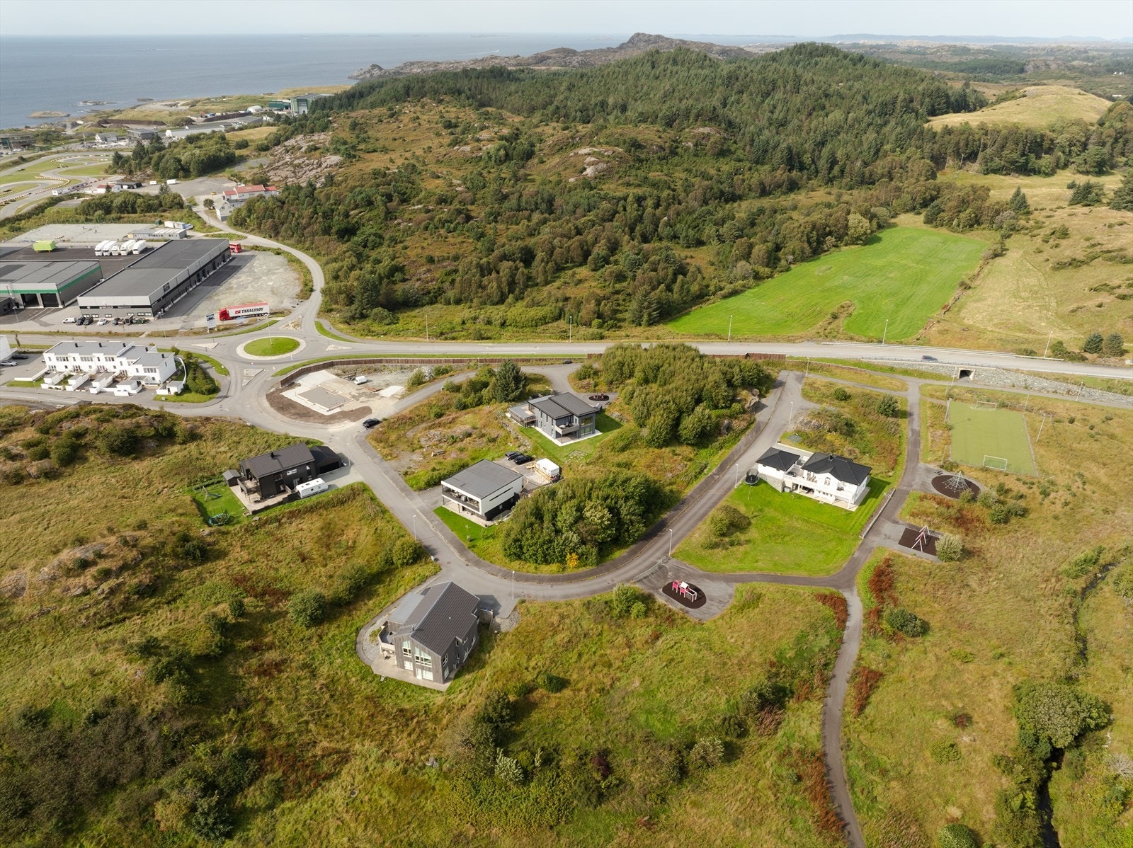 Boligfeltet har kommunalt vann og avløp lagt klar Galleribilde