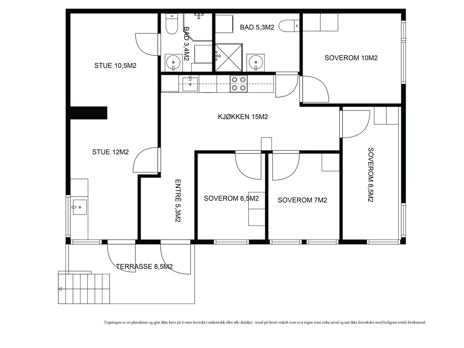 Planskisse sokkeletasje. Galleribilde