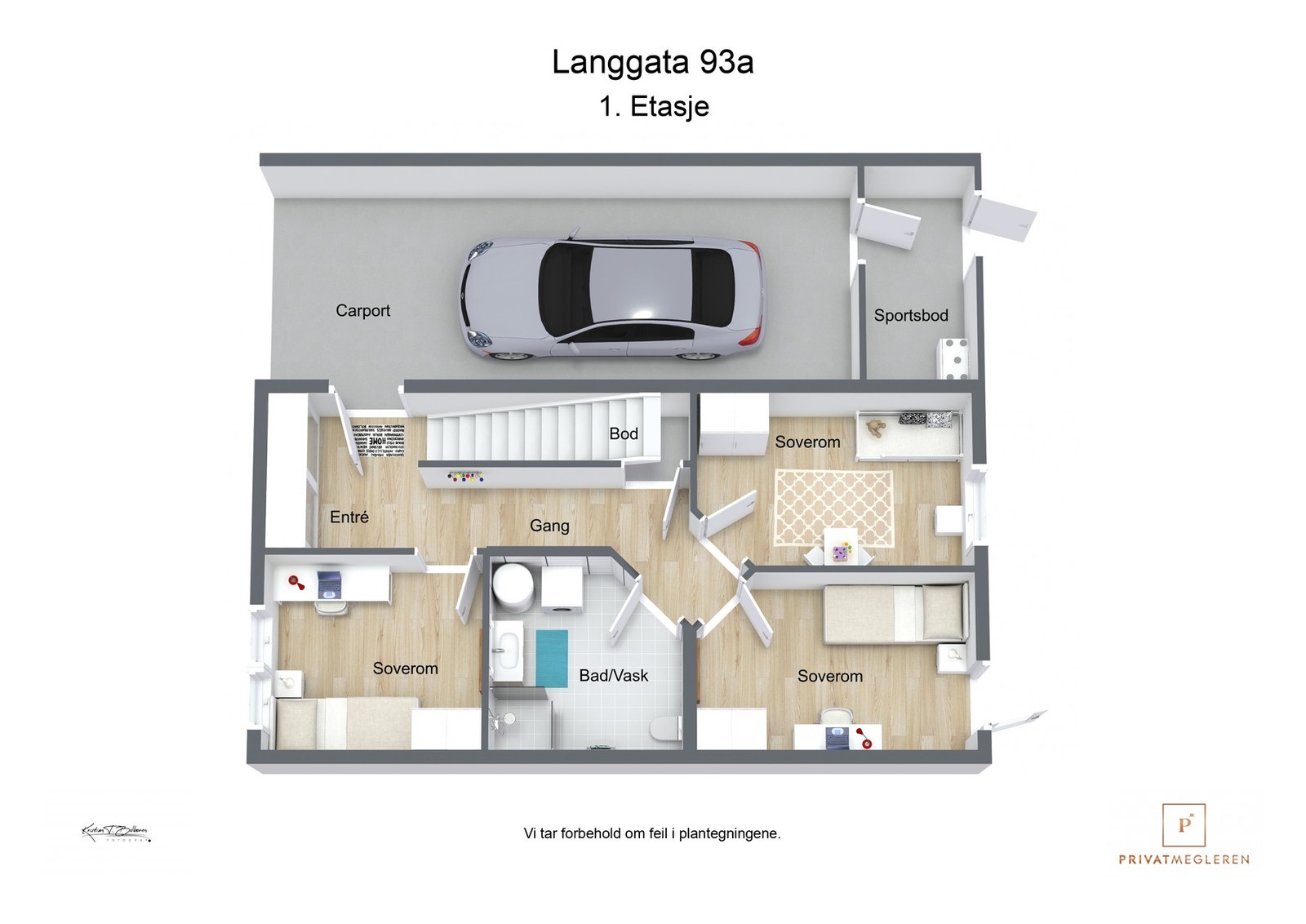 Plantegning 1. etasje Galleribilde