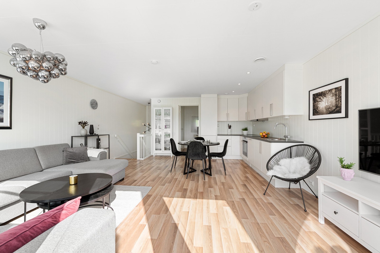 Åpen stue- og kjøkkenløsning Galleribilde