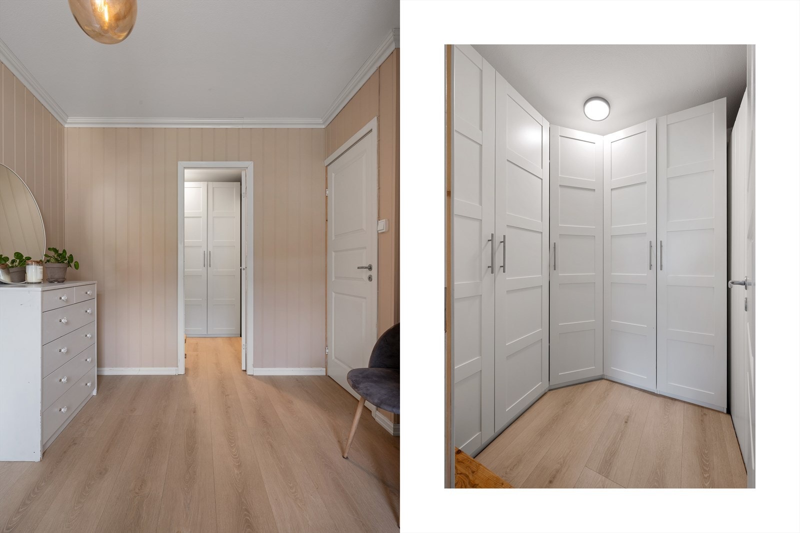 - Romslig og takhøy garderobeløsning for optimal lagring - Galleribilde