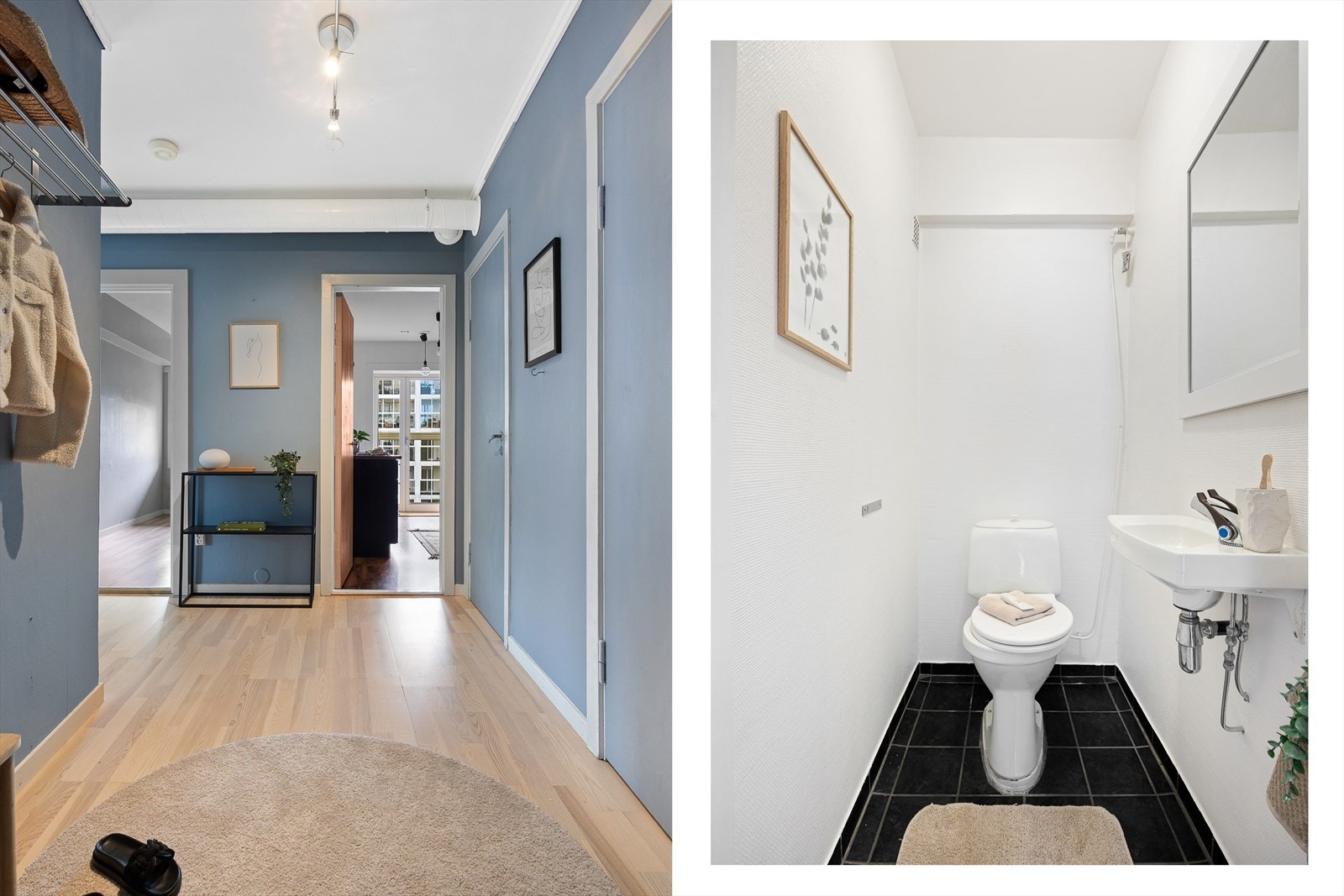 Her finner du også et toalettrom enkelt innredet med WC og servant. Galleribilde