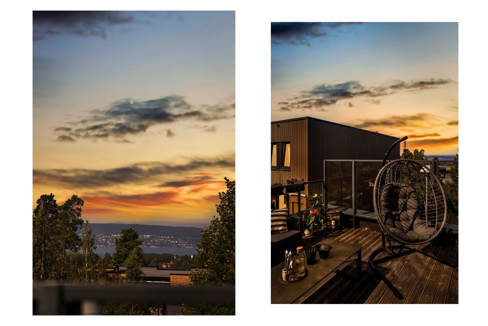 Nydelig kveldsidyll på uteplassene. Galleribilde