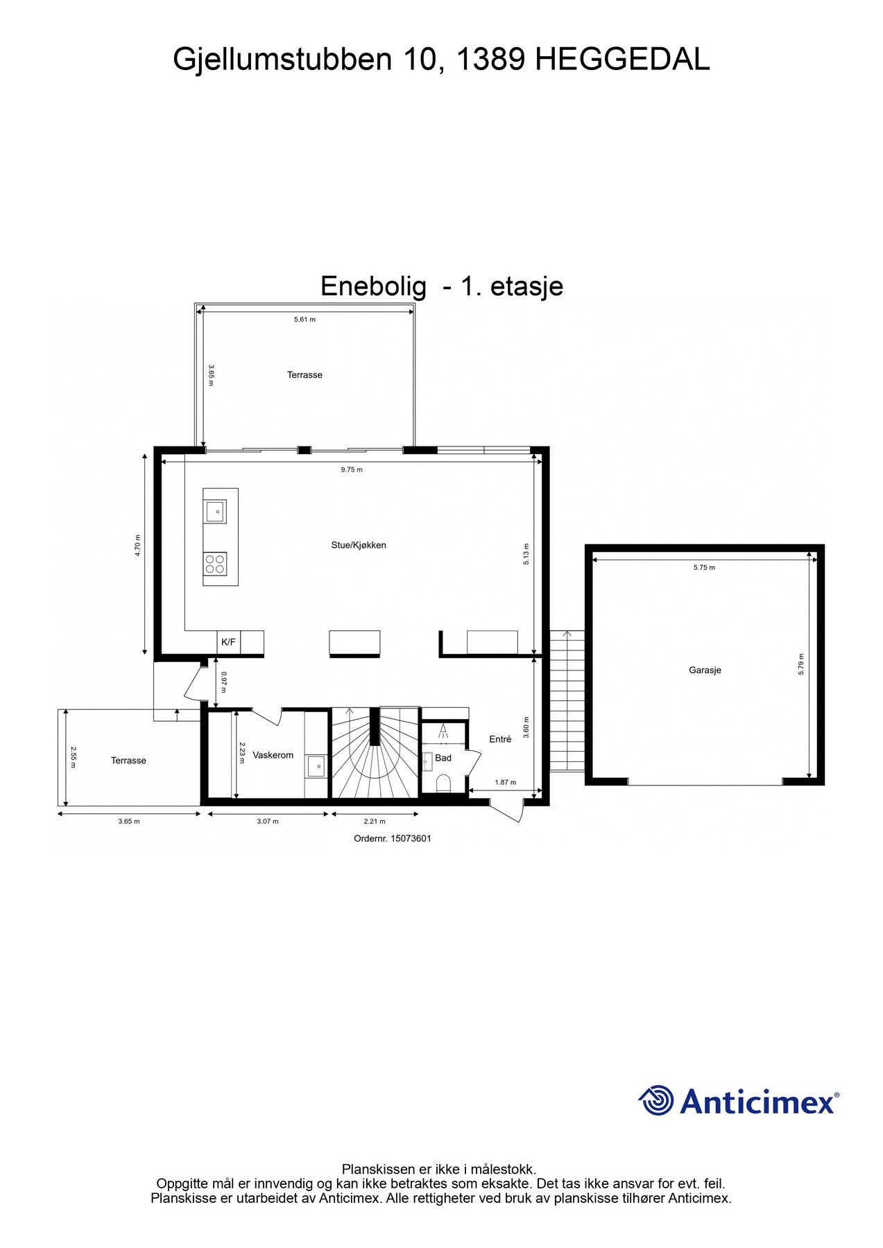 Vi begynner med plantegningen for å orientere oss litt. Galleribilde