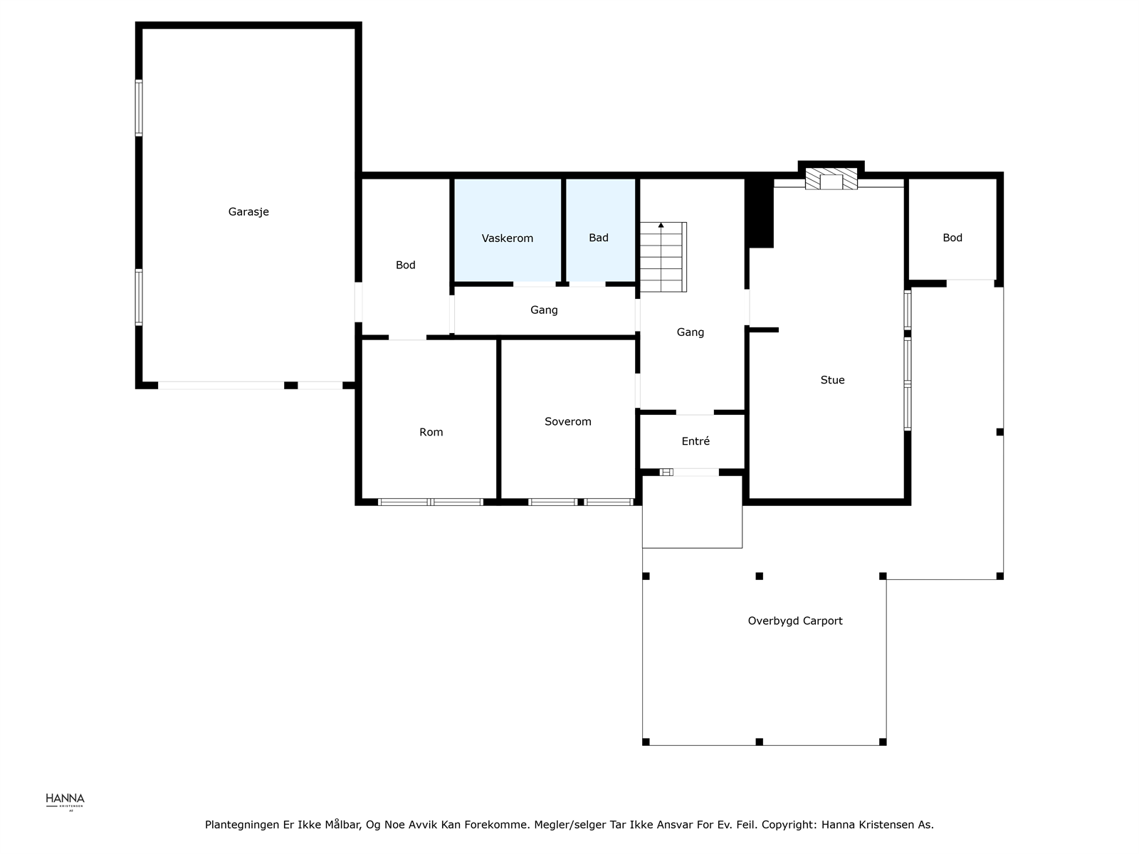 Plantegning underetasje og garasje Galleribilde