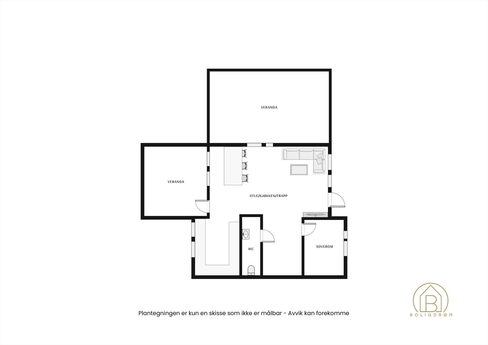 Plantegning hovedetasje. Galleribilde