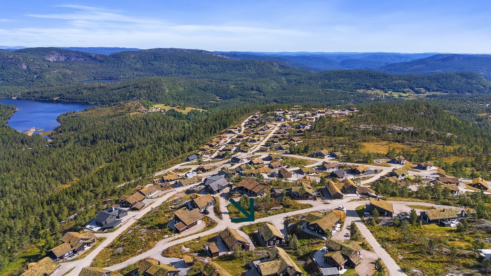 Rytterspranget er et populært og nyere hyttefelt Galleribilde