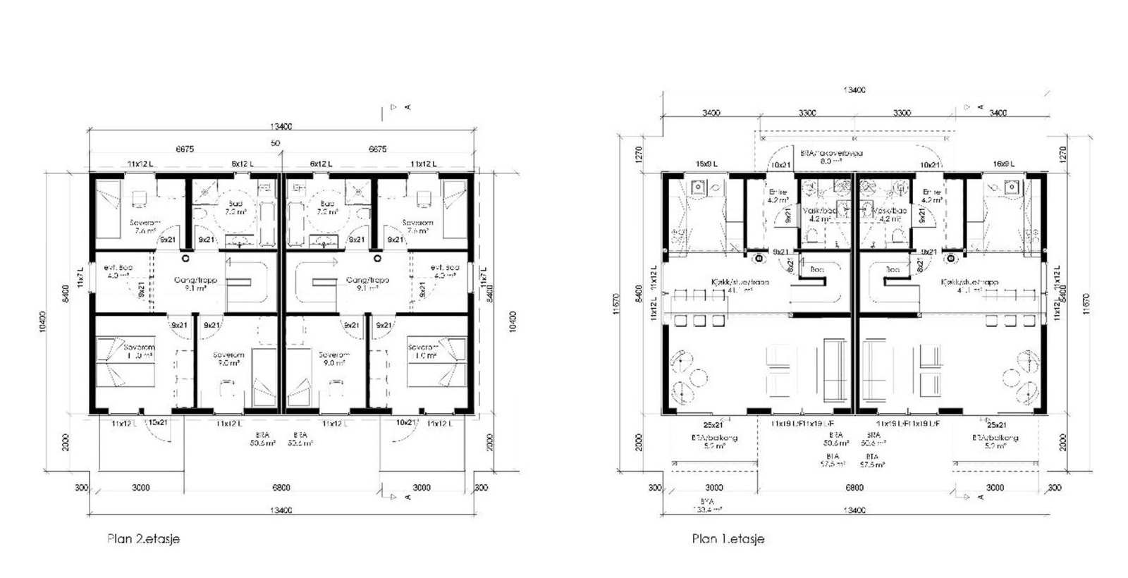 Eksempel på romfordeling. Galleribilde