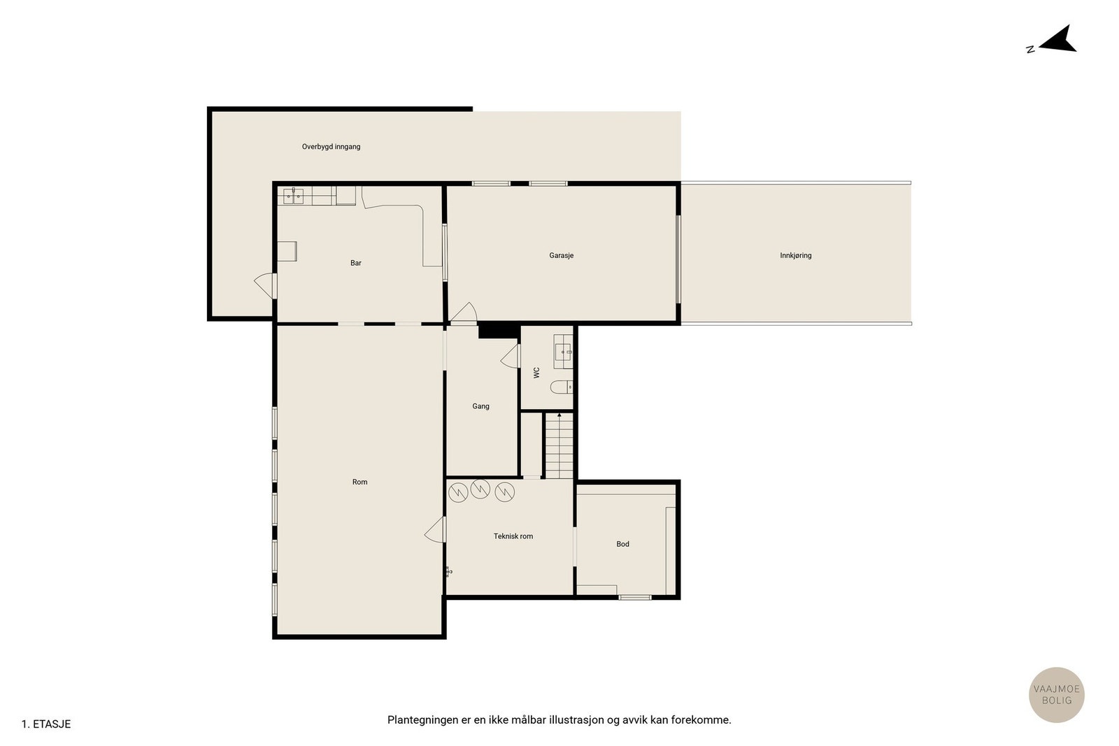 Plantegning av kjelleretasjen Galleribilde