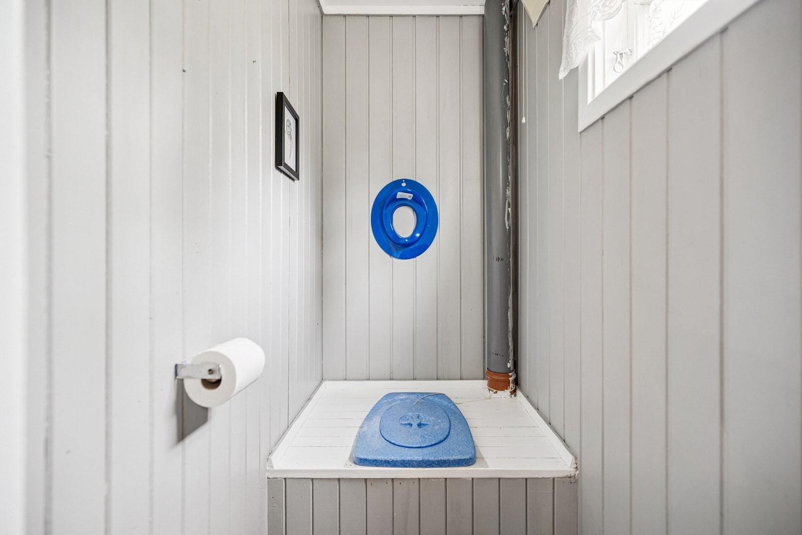 Hytta har en tradisjonell utedo i separat rom, i tillegg til sanitærrommet. Galleribilde