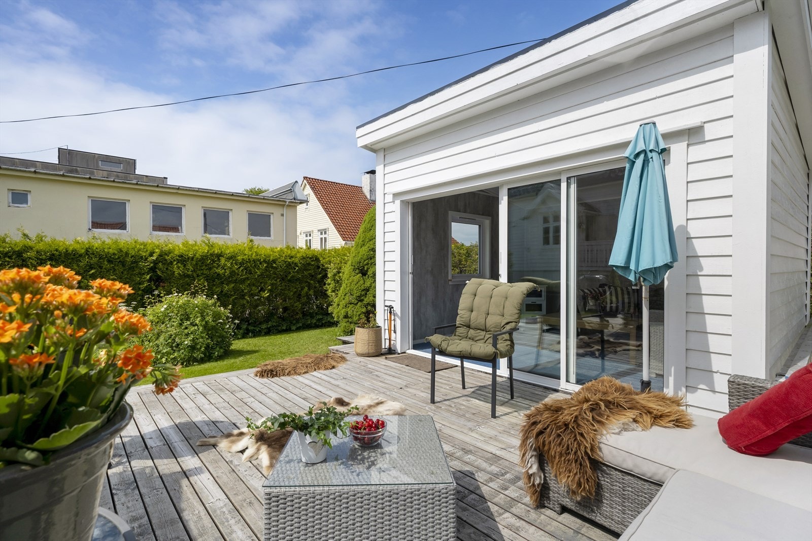 Her kan du nyte varme sommerdager med gode solforhold. Galleribilde