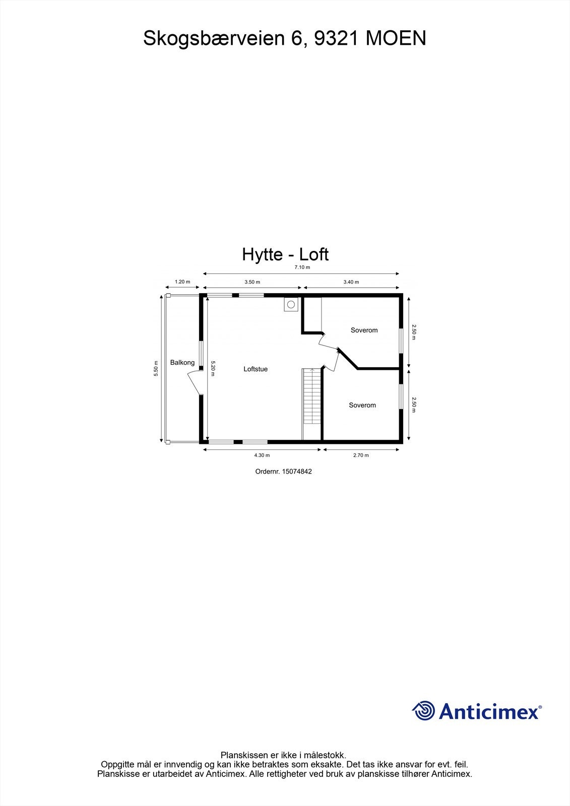 Planillustrasjon 2. etasje / loft Galleribilde