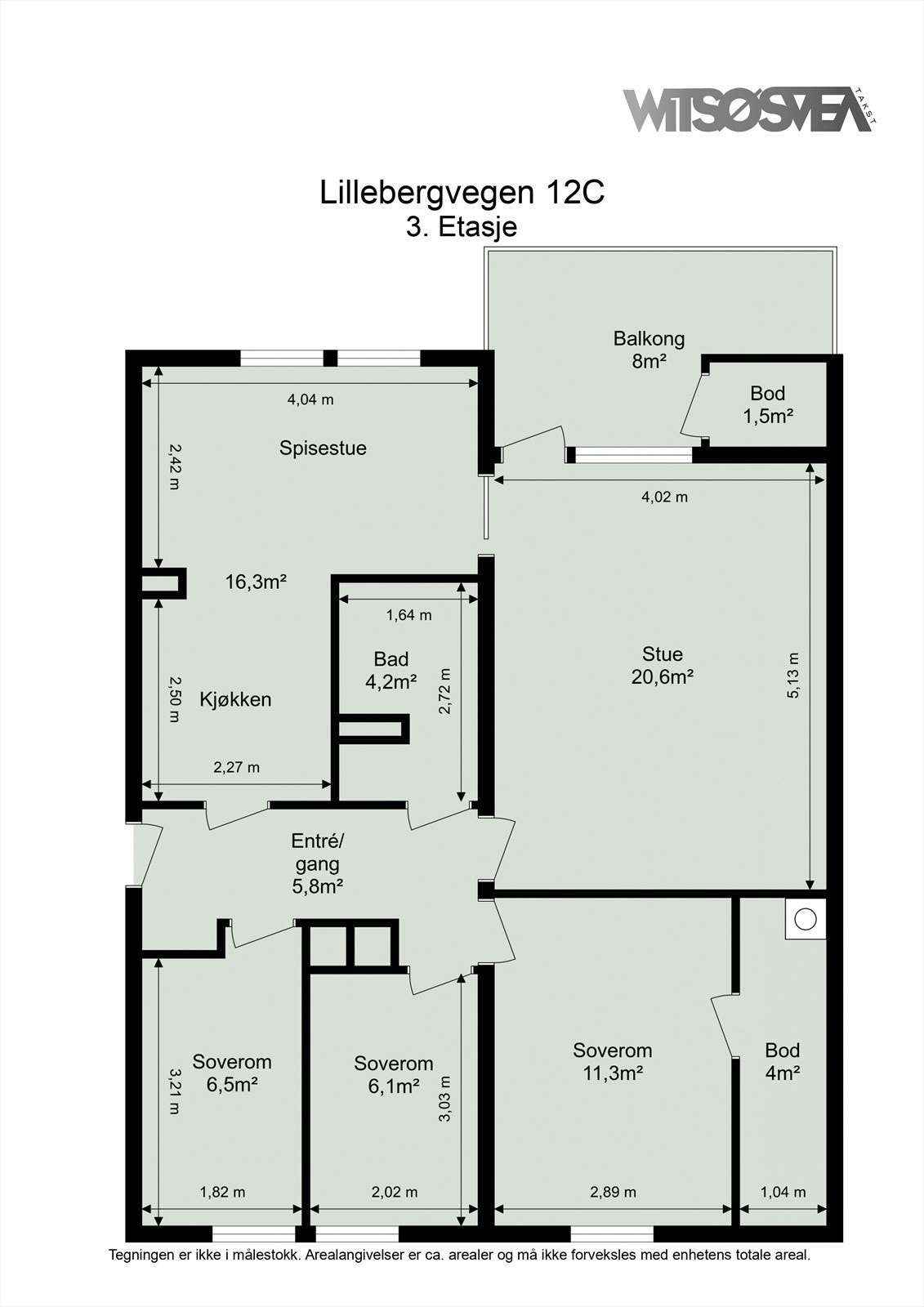 Floorplan letterhead - Lillebergvegen 12C - 3. Etasje - 2D Floor Plan.jpg Galleribilde