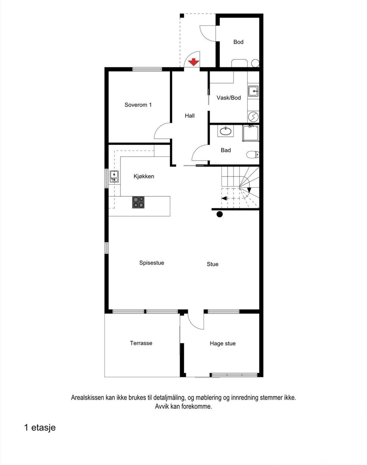 Plantegning 1.etasje Galleribilde
