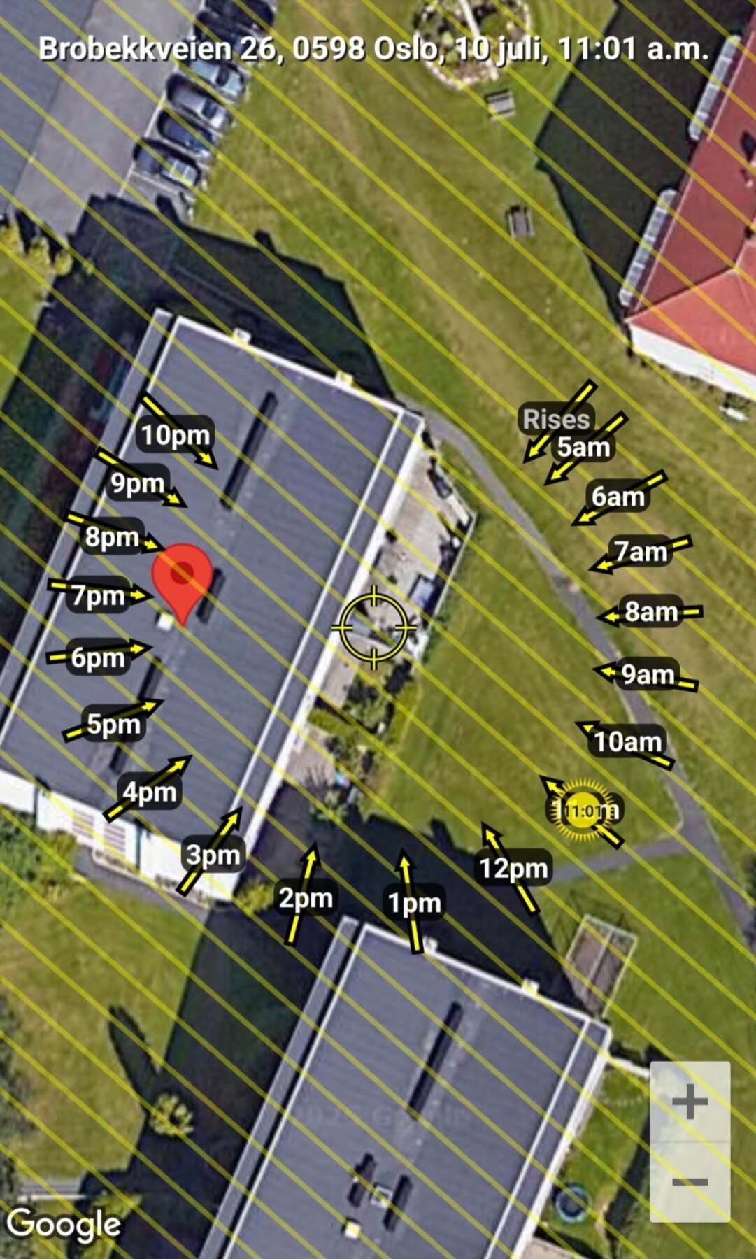 Soldiagram midtsommers. Galleribilde