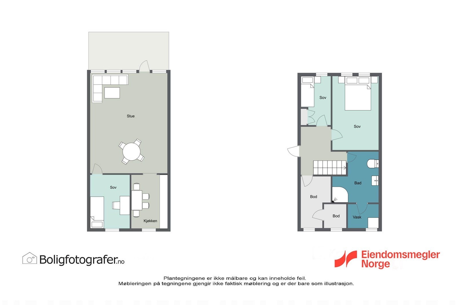 Plantegning begge plan Galleribilde