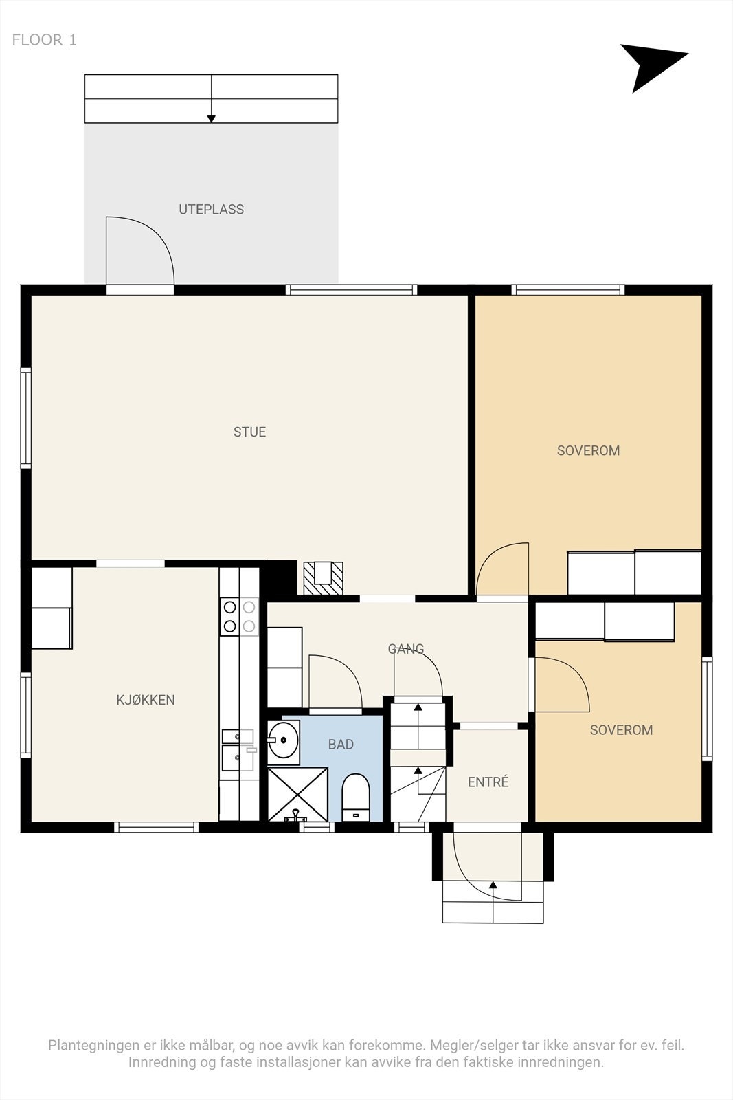 Plantegning 1.etasje Galleribilde