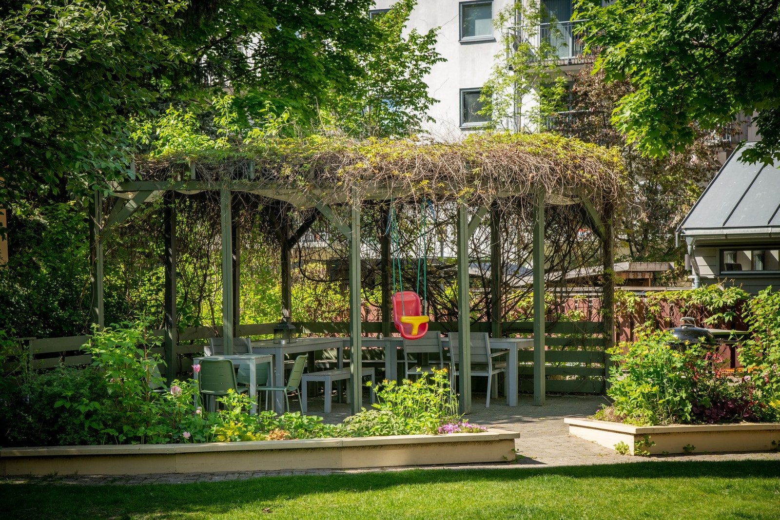 Gårdsrommet er en glede blant beboerne. Galleribilde